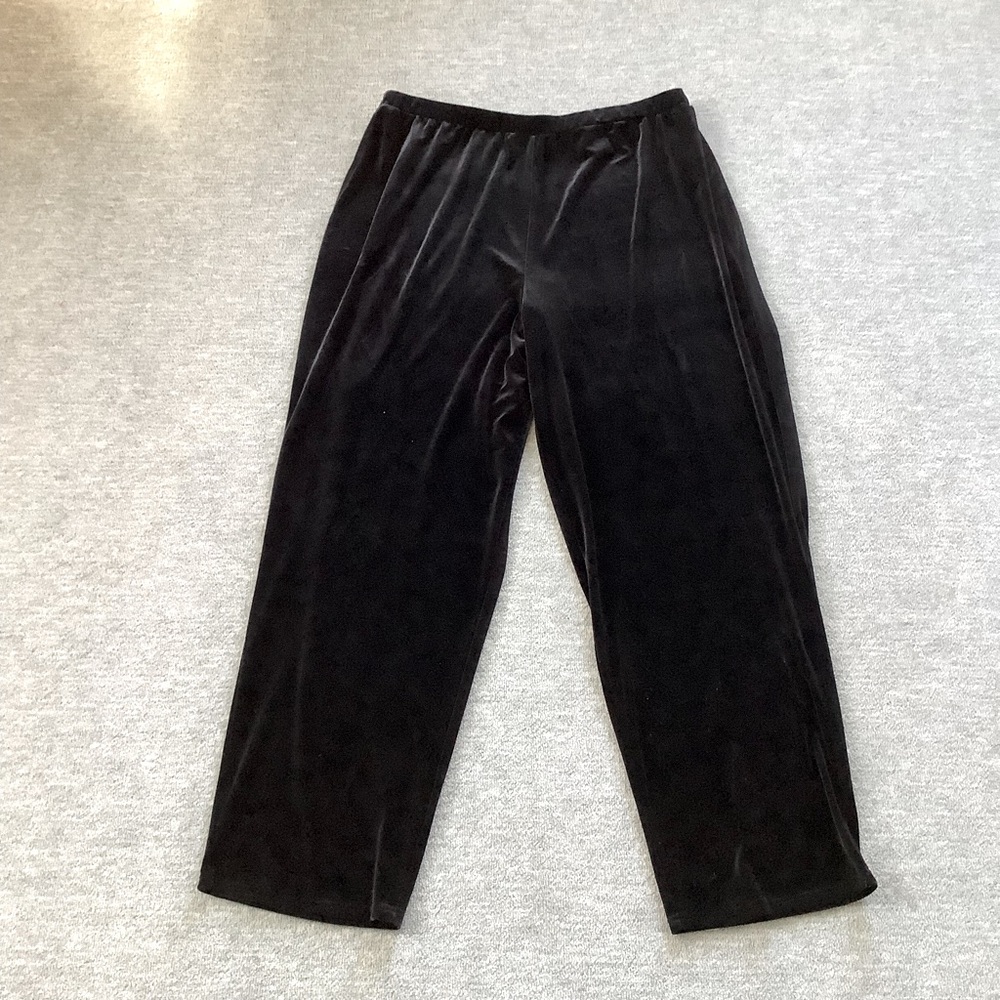 Kate Hill Black Velour Pants Sz. 2X